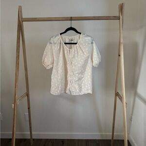Universal Thread Cream Puff Sleeve Blouse